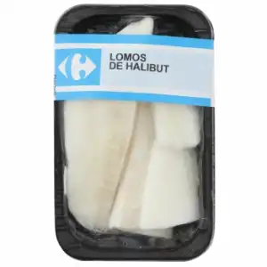 Lomos de halibut de Alaska sin piel congelados 400 g