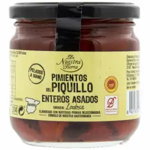 Pimientos del Piquillo enteros asados De Nuestra Tierra 260 g.