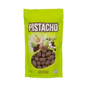 Pistachos bañados de chocolate con leche Hacendado