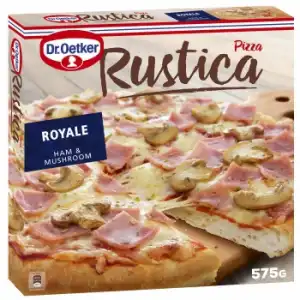 Pizza de jamón y champiñón Rústica Dr. Oetker 575 g.