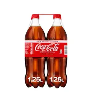Refresco Coca-Cola 2 botellas X 1.25 L