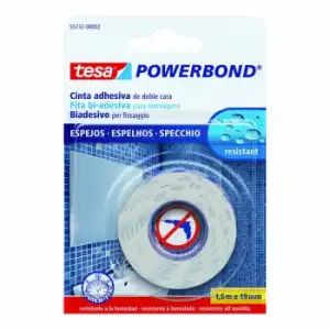 Cinta adhesiva doble cara espejos tesa powerbond 1,5mx19mm