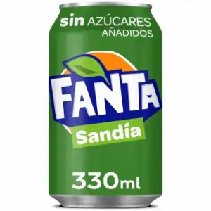 Fanta de sandía sin azúcares añadidos lata 33 cl.