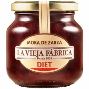 Mermelada de mora Diet La Vieja Fábrica sin gluten 280 g.