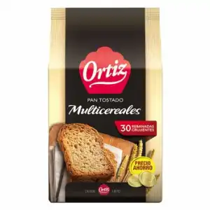 Pan tostado multicereales Ortiz 240 g.