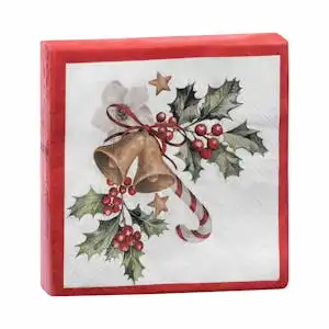 Servilleta papel decoración Navidad Bosque Verde