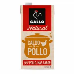 Caldo natural de pollo Gallo sin gluten y sin lactosa brik 1 l.