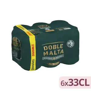 Cerveza doble malta 6 latas X 330 ml