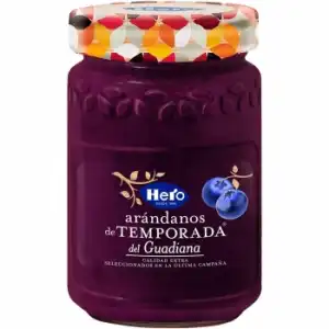 Mermelada extra de arándanos de temporada Hero 350 g.