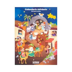 Calendario de Adviento Reyes Magos con chocolatinas Hacendado de chocolate con leche 0.075 kg