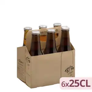 Cerveza especial 18/70 La Rubia 6 botellines X 250 ml