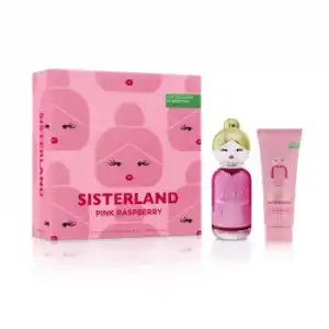 Estuche Benetton Sisterland Pink Raspberry: agua de colonia 80 ml y loción corporal 75 ml.