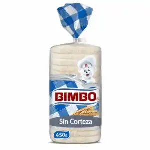 Pan de molde sin corteza Bimbo 450 g.