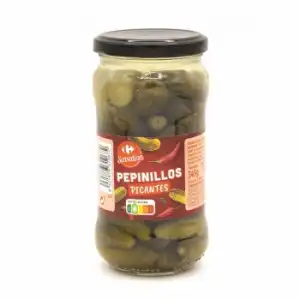 Pepinillos picantantes Sensation Carrefour 160 g.