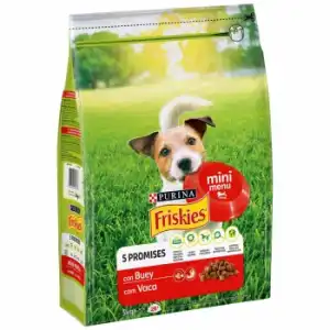 Pienso de buey para perro adulto Mini Purina Friskies Menú 3 Kg.