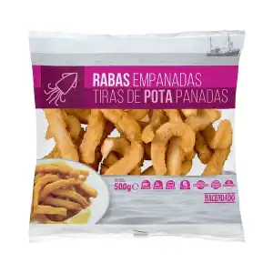 Rabas empanadas Hacendado ultracongeladas Paquete 0.5 kg