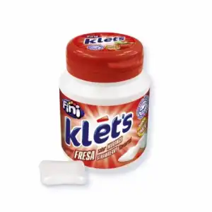 Chicles sabor fresa Kléts Fini sin gluten 100 g.