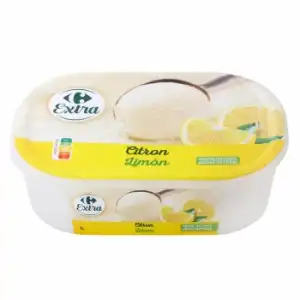 Helado sorbete de limón Carrefour 580 g.