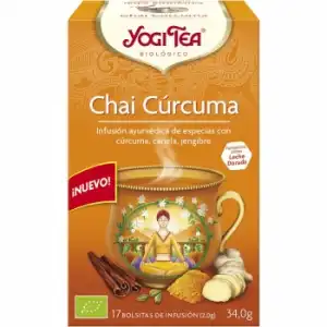 Infusión con cúrcuma, canela, jengibre en bolsitas ecológico Yogi Tea 17 ud.