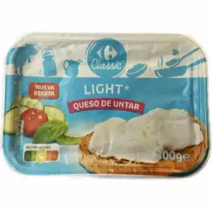 Queso de untar light Classic ́ Carrefour 300 g,