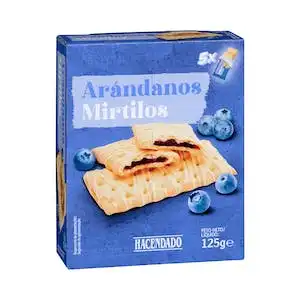 Barritas de galleta rellenas de arándanos Hacendado Caja 0.125 kg