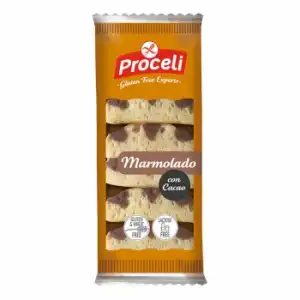 Bizcochos marmolados con cacao Proceli sin gluten y sin lactosa 180 g.