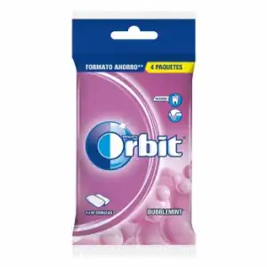 Chicles bubblemint Orbit 4 paquetes de 10 ud.