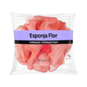 Esponja de baño flor Deliplus exfoliación suave Paquete 1 ud