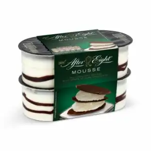 Mousse de chocolate negro crujiente Nestlé After Eight sin gluten pack de 4 unidades de 57 g.