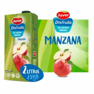 Zumo de manzana sin azúcar añadido Juver Disfruta brik 2 l.