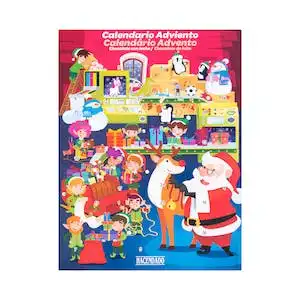 Calendario de Adviento Papá Noel con chocolatinas Hacendado de chocolate con leche 0.075 kg