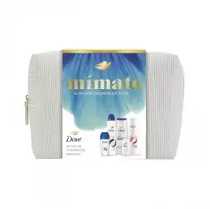 Neceser Mímate Dave: Gel baño 225 ml, Gel baño 55 ml, Loción corporal 250 ml, Desodorante rollon 50 ml, Desodorante spray 150 ml.