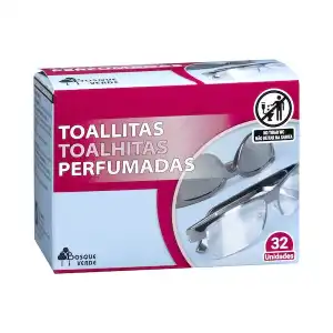 Toallitas Limpiagafas Bosque Verde monodosis Caja 32 ud