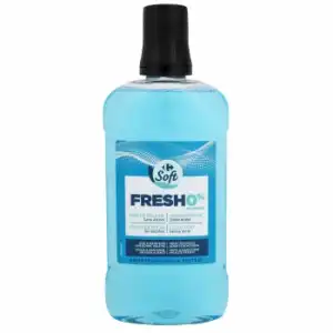 Enjuague bucal fresh 0% alcohol Carrefour Soft 500 ml.