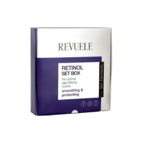 Estuche Revuele Retinol: contorno ojos 25 ml, crema noche 40 ml y sérum noche 30 ml.