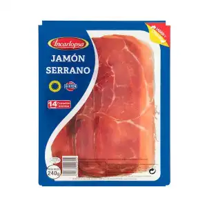 Jamón serrano Incarlopsa lonchas Paquete 0.24 kg