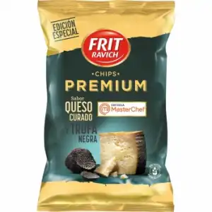 Patatas chips sabor queso curado y trufa negra Frit Ravich sin gluten 150 g.