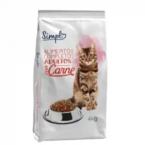 Pienso de carne para gato adulto Simpl 4 kg.