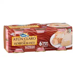 Atún claro en escabeche blanco Hacendado  0.48 kg