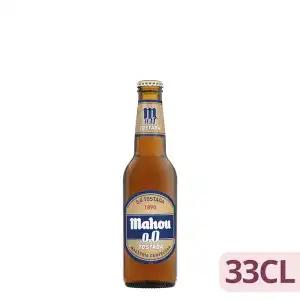 Cerveza 0,0% sin alcohol tostada Mahou Botellín 330 ml