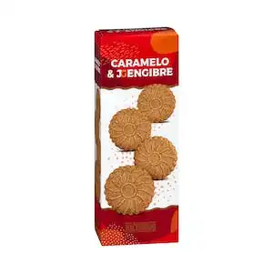 Galletas caramelo y jengibre Hacendado Caja 0.275 kg
