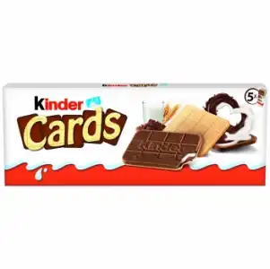 Galletas con relleno cremoso Cards Kinder 128 g.