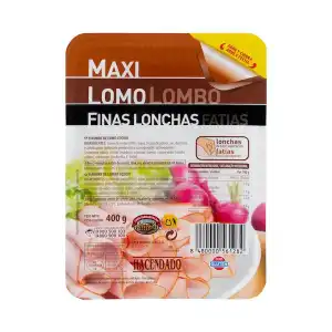 Maxi lomo Hacendado finas lonchas Paquete 0.4 kg