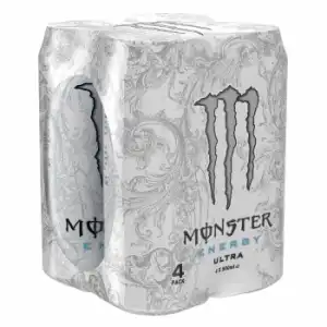 Monster Ultra bebida energética pack de 4 latas de 50 cl.