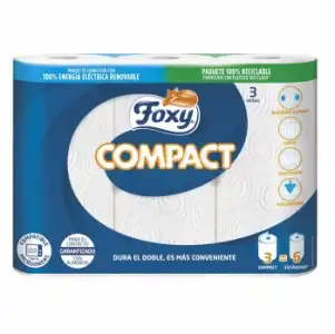 Papel de cocina Compact Foxy 3 rollos.