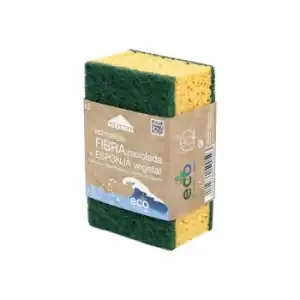 Set de 2 Eco Estropajos con Esponja Vegetal ROZENBAL 2,6x6,9x11 cm