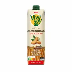 Bebida de almendras sin azúcar ViveSoy brik 1 l.