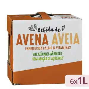 Bebida de avena sin azúcares añadidos Hacendado 6 bricks X 1 L