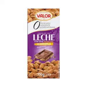 Chocolate con leche Valor almendras enteras Tableta 0.15 kg