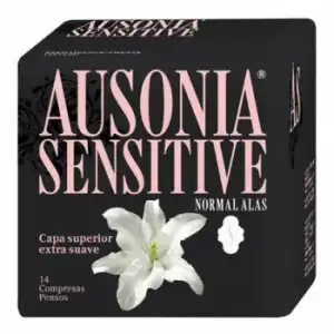 Compresas con alas Sensitive Ausonia 14 ud.
